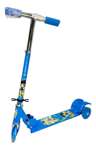Patinete Infantil Scooter Estampado Azul Com 2 Rodas 73cm