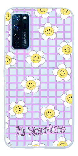 Funda Para Zte Para Mujer Flores Felices Con Tu Nombre