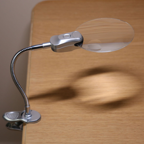 Abrazadera De Escritorio Led Con Forma De Lupa Con Clip De L