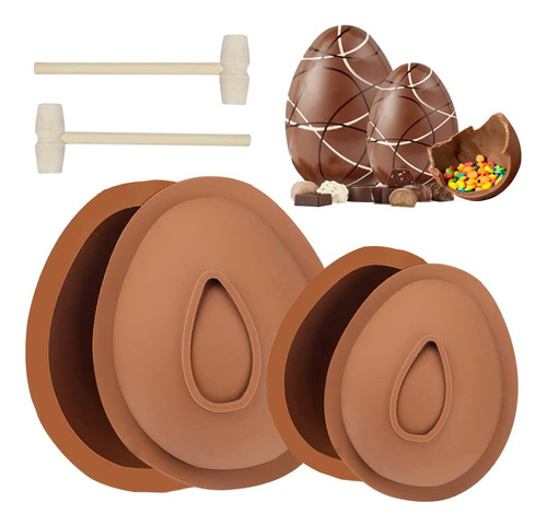 Molde De Silicona Para Huevos De Pascua Para Chocolate, 4 Mo