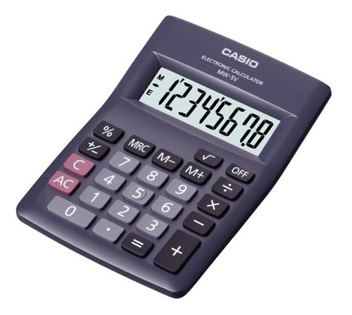 Calculadora Casio Mw-5v-bk 8 Digitos Negra