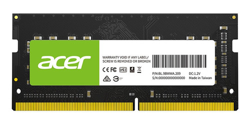 Memoria Ram Sodimm Acer Sd100 Ddr4 8gb 2666mhz Bl.9bwwa.204