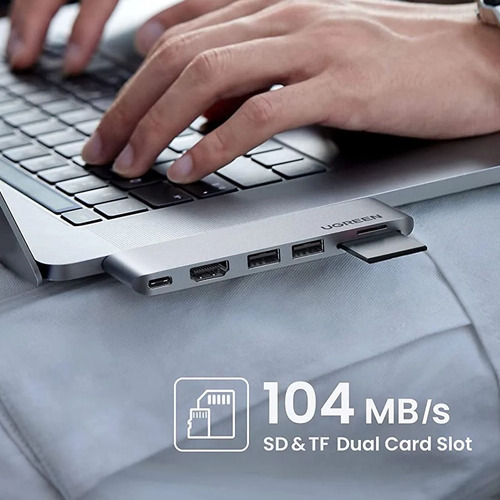Ugreen Hub Adaptador Usb C 6 Em 2 Macbook Pro E Air 4k/30hz