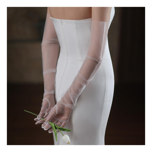 Luvas De Noiva Até O Cotovelo, Luvas Longas Para Cosplay À N