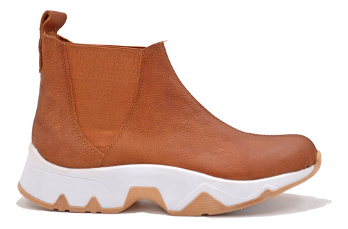 Botas De Mujer Elástico Cuero Con Base De Zapatilla Sneakers