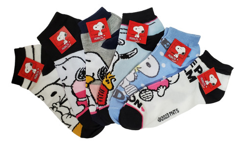 Tines Cortos Snoopy Unisex 6 Pares