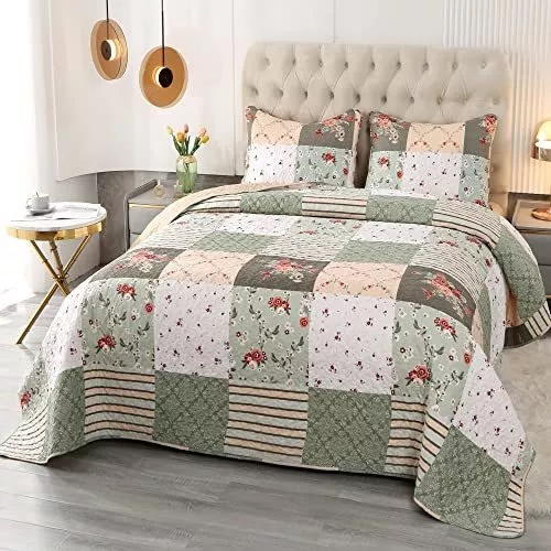 Colcha patchwork reversible, Ropa de cama y textil para dormitorio
