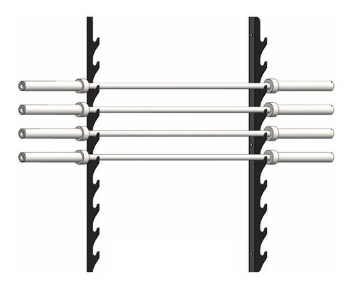 Rack Soporte Porta Barra Olímpica De Pared Para 10 Barras