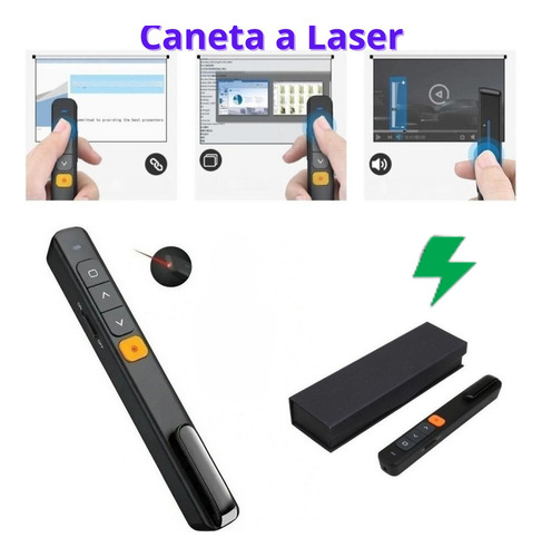 Caneta Laser Power Point Controle Sem Fio Apresentador Slide