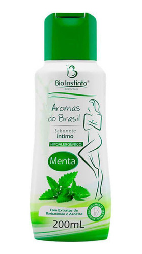 Sabonete Íntimo Aromas Do Brasil Menta - Bio Instinto 200ml