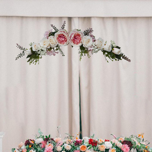 Arranjo De Flores Guirlanda Floral Arco De Casamento Rosa