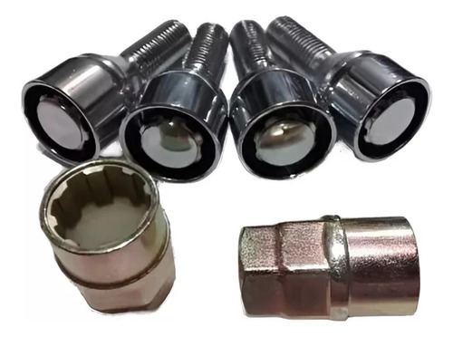 Birlos De Seguridad Cromados Cuerda-birlo 12mm X 1.5