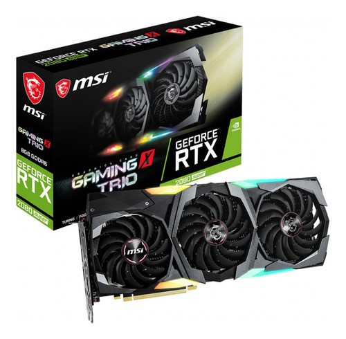 Placa de video Nvidia MSI  Gaming X Trio GeForce RTX 20 Series RTX 2080 SUPER GEFORCE RTX 2080 SUPER GAMING X TRIO 8GB