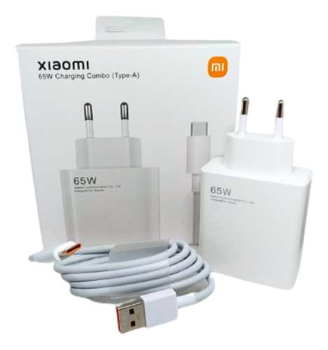 Carregador Para Celular 65w Turbo Compativel Redmi Note 10