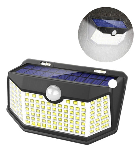 Reflector Lampara Solar 120 Led Sensor Luz Exterior 3 Modos