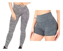 Comprar Pack Deportivo Calza Larga + Calza Corta Short Lycra Mujer