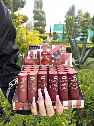 Set 6 Lapices Labiales Efecto Mate Labios Intensos Elegantes