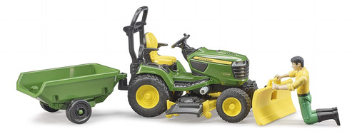 Bruder 09824 Bworld John Deere Lawn Trator W Trailer And...