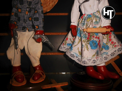 Imagen 7 de 10 de Hermosas Marionetas, Con Ropa De Tela, Pareja Mexicana