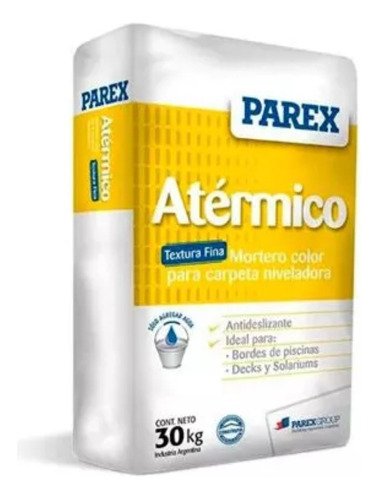 Parex Atermico Para Carpeta Niveladora Piso De Piscinas 30kg