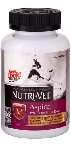 Nutri-vet Aspirin For Dogs Small Dogs Under 50 Lbs - 100 Cou