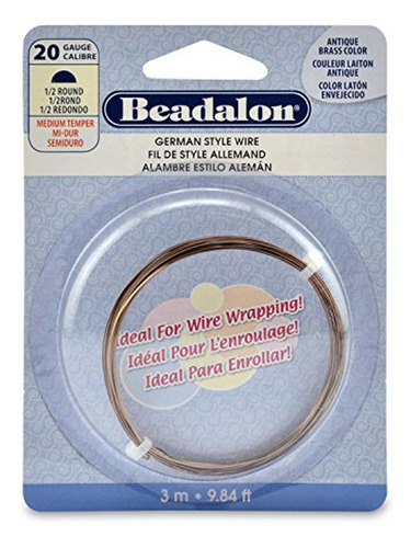Alambre - Beadalon 20-gauge Half Round Wire For Jewelry Maki