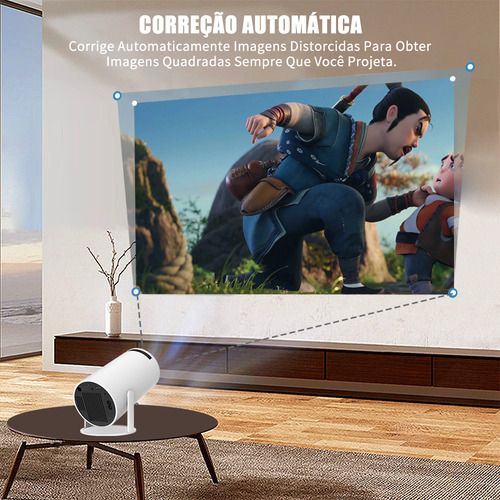Hy300 Projetor mini Portátil 110/220v Cor Branco Fast Plug