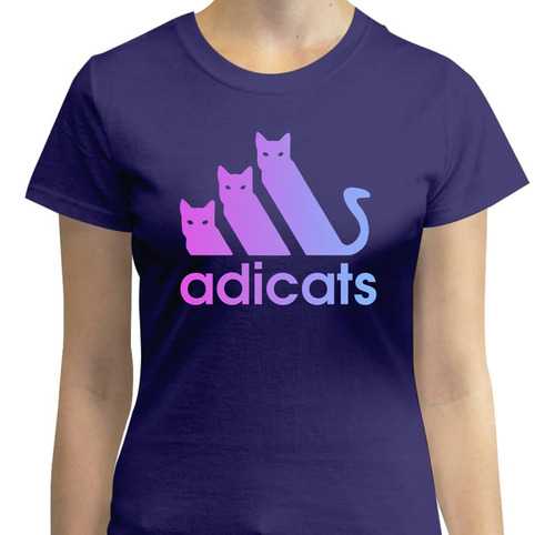 Playera Diseño Adicats - Gatos - Divertido - Multicolor - 01