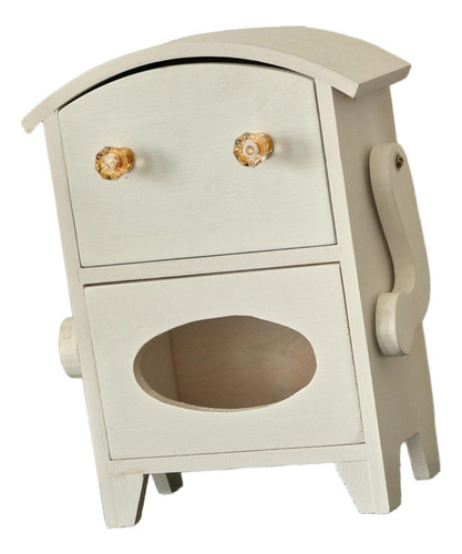 Mini Armario De Almacenamiento Con Forma De Robot, Blanco