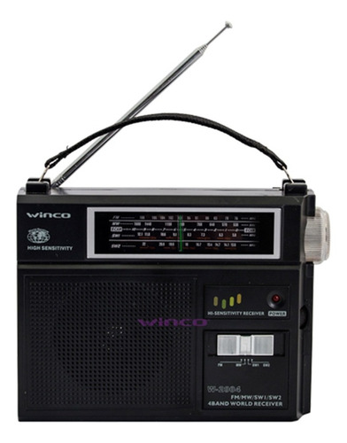 Radio Portatil Dual Am Fm Enchufe 220v O Pila W-2004 Env/gra