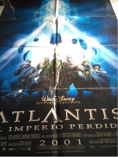 Poster Atlantis El Imperio Perdido Walt Disney Original