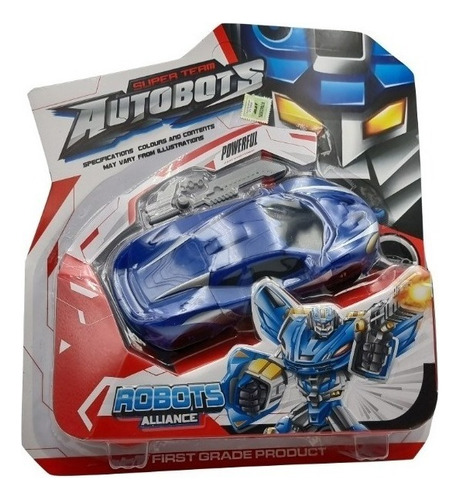 Robot Autobots Transformer Auto Helicoptero Roadster 17 Cm Color Azul