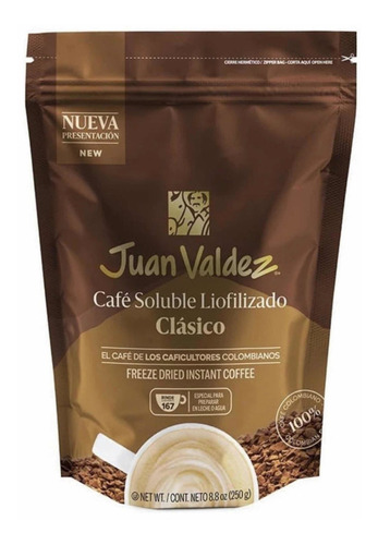 Café Juan Valdez Clásico 250gr. Nueva Presentación