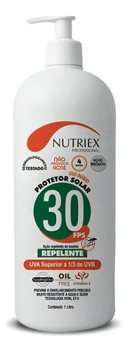 Protetor Bloqueador Solar C/ Repelente Fps30 1 Litro Nutriex