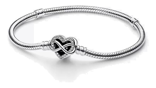 Pulsera Pandora Broche De Corazón Infinito Brillante Origina