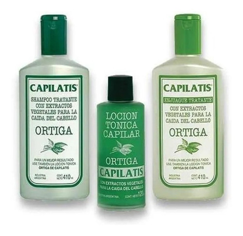 Capilatis Set Ortiga Anticaída Acond + Shampoo + Loción X120