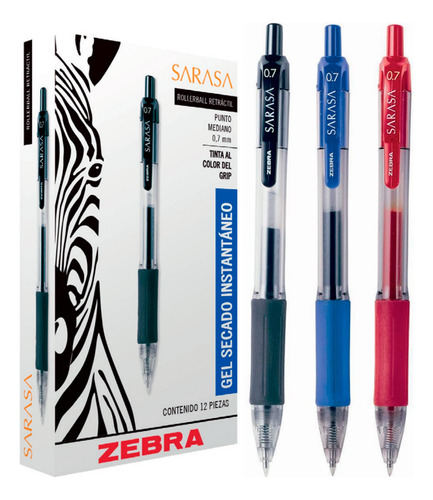 Caneta Gel Newpen Zebra Sarasa 0.7mm Retrátil Escolha A Cor