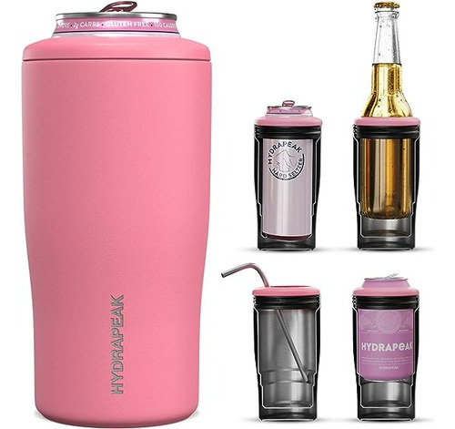 Enfriador De Latas Y Botellas Hydrapeak 4 En 1 De 12oz Color Bubblegum