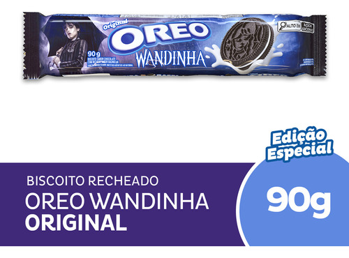 Oreo biscoito recheado original wandinha 90g