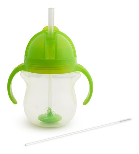 Vaso Pitillo Con Pesa Flexible Verde De 7oz Munchkin