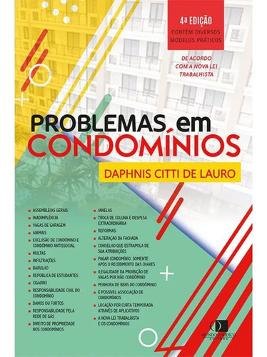 Problemas Em Condomínios - 4ª Edição - Nova Lei Trabalhista