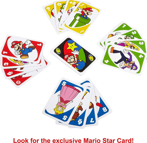 Mattel Games Uno Super Mario Juego De Cartas, Videojuego De