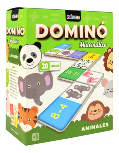 Juego Dominó Matemático Animales Uniesco 4051