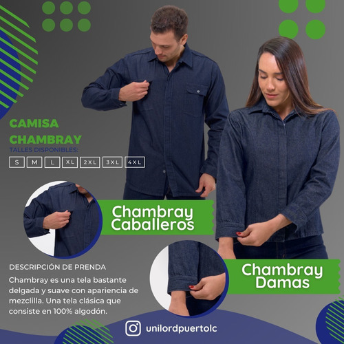  Camisa Chambray  