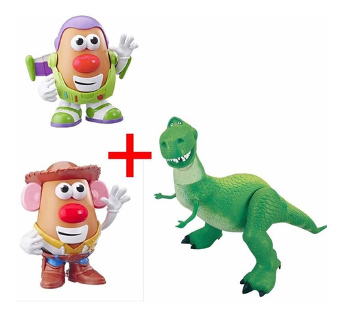 Combo Toy Story Rex + Cara De Papa Buzz Y Woody Original | Envío gratis