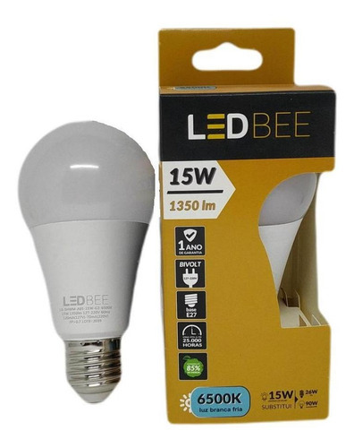 Lampada Led Bulbo A65 15w Branca Ledbee