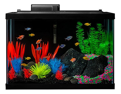 El Kit Glofish Fish Tank Incluye Iluminacion Led Y Decoracio