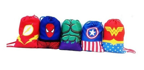 Imagem 9 de 10 de 45 Mochilas/ Sacolas/ Bolsas Super Herois Tam 20x30