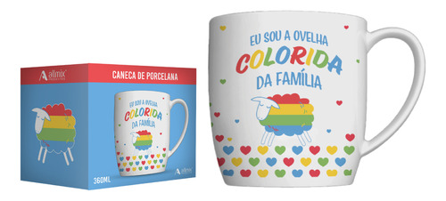 Caneca Urban Cores Ovelha Colorida 360ml