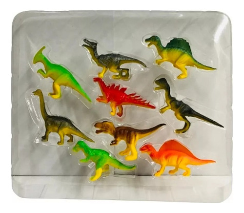 Set Dinosaurios X 9 En Caja Surtido Animal World Micieloazul